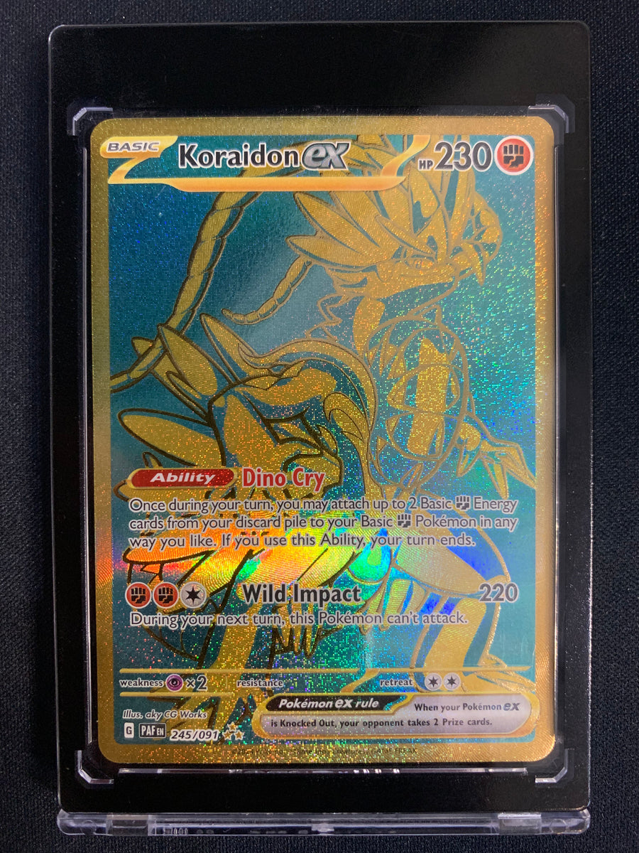 POKEMON S/V PALDEAN FATES - KORAIDON EX GOLD SECRET RARE 245/091