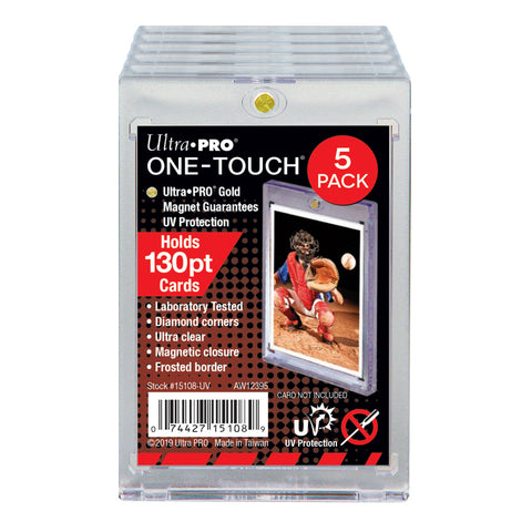ULTRA PRO 1 TOUCH 130PT MAGNETIC HOLDER - PACKAGE OF 5