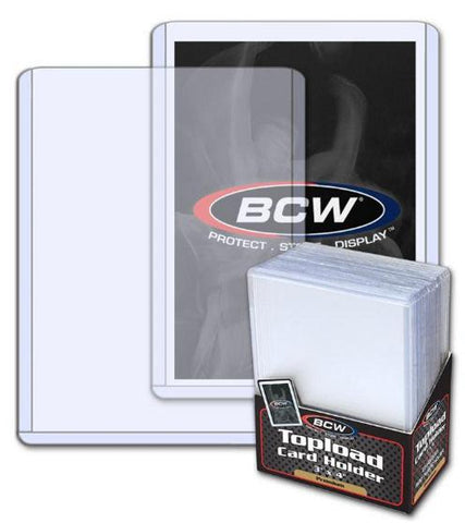BCW TOPLOADER 3 X 4 STANDARD CARD HOLDERS 25 COUNT PACK