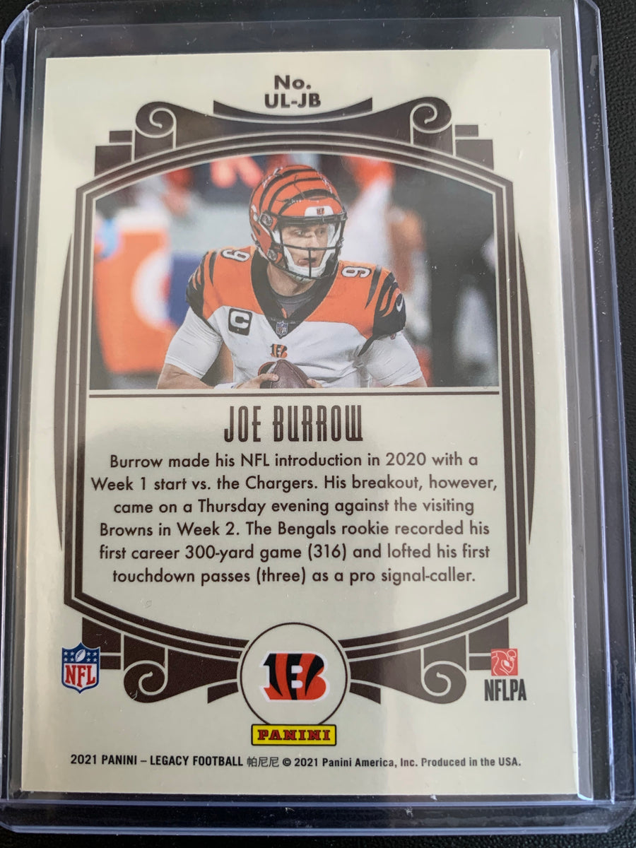 2021 PANINI LEGACY FOOTBALL ULJB CINCINNATI BENGALS JOE BURROW "UN