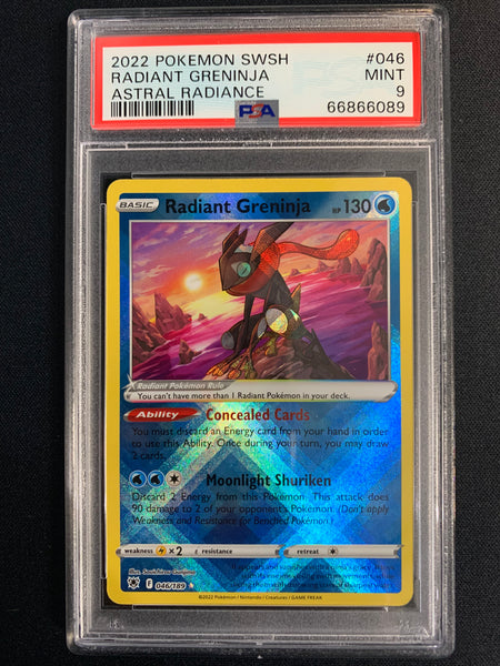 2022 POKEMON SW&SH ASTRAL RADIANCE RADIANT GRENINJA 046/189 GRADED PSA 9 MINT