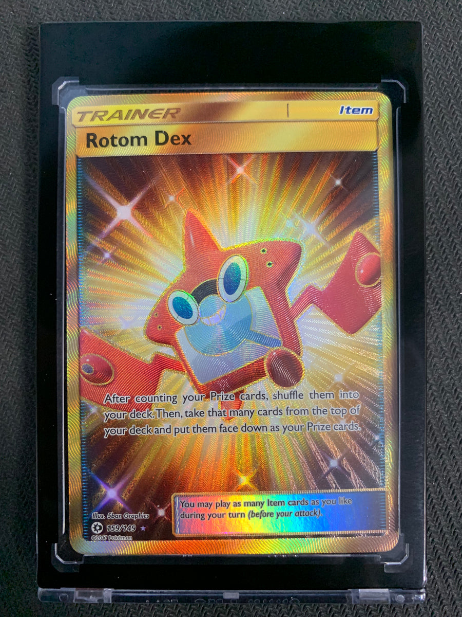gold rotom dex pokemon card 2017 POKEMON SUN & MOON BASE SET