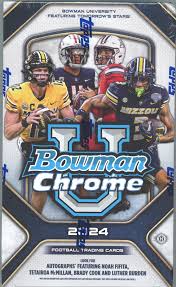 2024 TOPPS BOWMAN CHROME UNIVERSITY FOOTBALL HOBBY BOX - BRAND NEW!