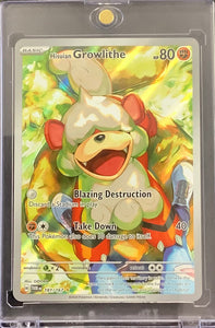 POKEMON S/V TWILIGHT MASQUERADE - HISUIAN GROWLITHE SPECIAL ILLUSTRATION RARE 181/167 - MINT