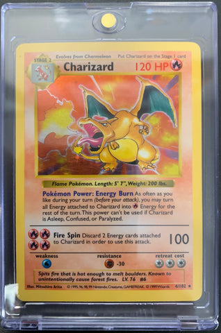 1999 POKEMON BASE SET - CHARIZARD HOLO 4/102 SHADOWLESS