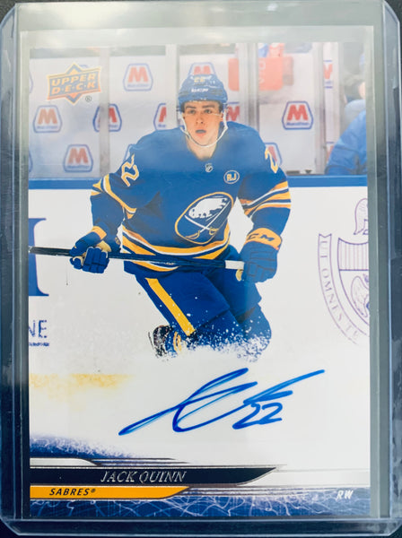 2024-25 UPPER DECK HOCKEY #27 BUFFALO SABRES - JACK QUINN SSP SNOW SPRAY AUTOGRAPH