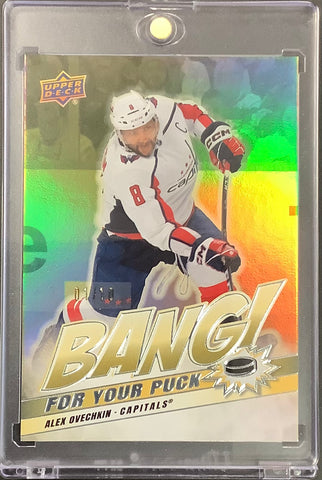 2024-25 UPPER DECK S2 HOCKEY #BP-8 WASHINGTON CAPITALS - ALEX OVECHKIN BANG FOR YOUR PUCK GOLD #'D 01/10
