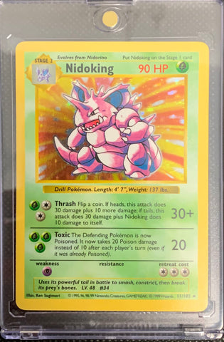 1999 POKEMON BASE SET - NIDOKING 11/102 SHADOWLESS