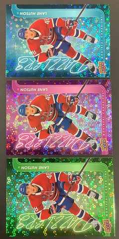 2024-25 UPPER DECK HOCKEY - MONTREAL CANADIENS - LANE HUTSON DAZZLERS LOT OF 3