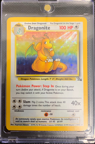 1999 POKEMON FOSSIL SET - DRAGONITE HOLO 4/62