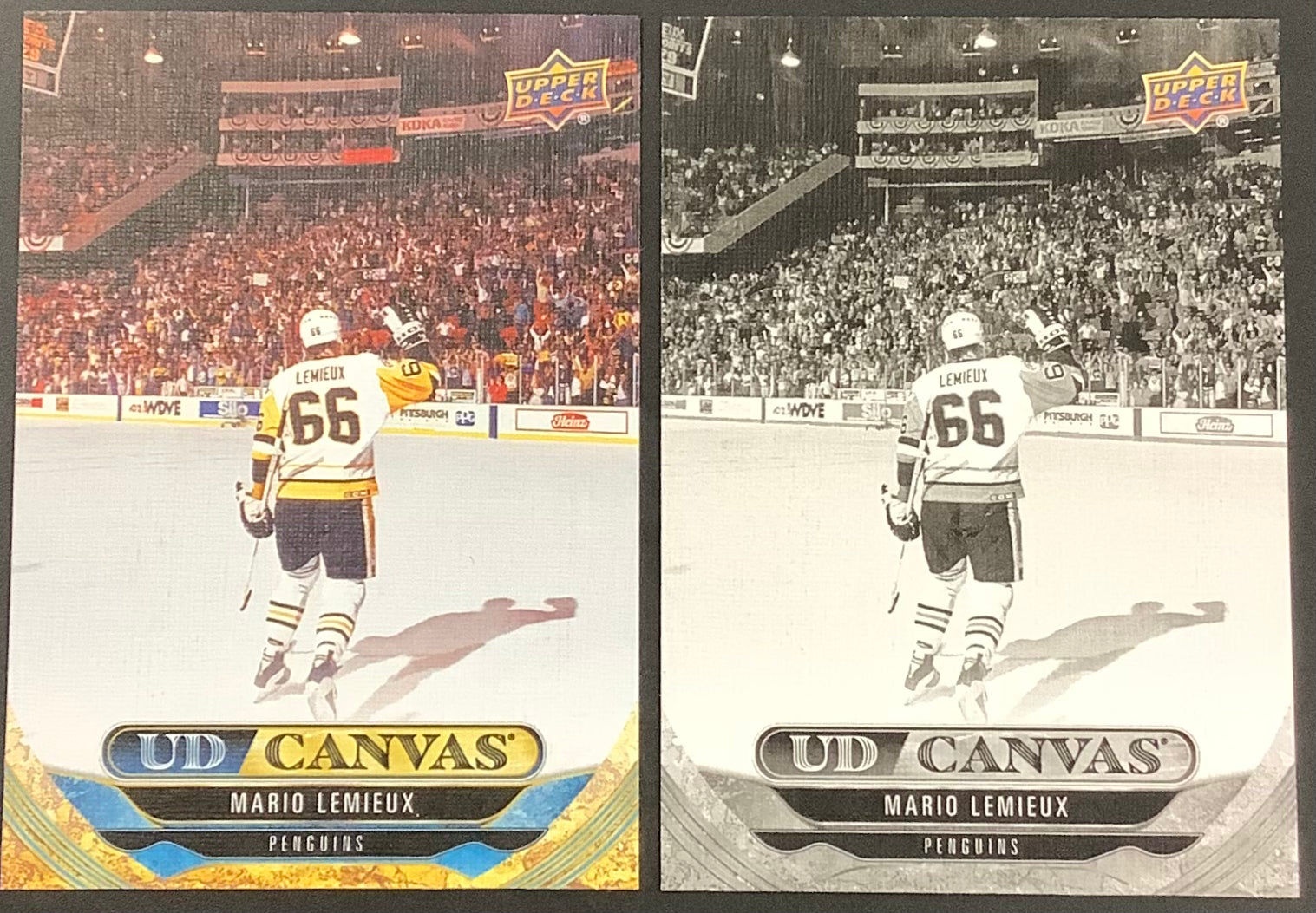 2024-25 UPPER DECK S2 HOCKEY # C249 PITTSBURGH PENGUINS - MARIO LEMIEUX UD CANVAS LOT OF 2