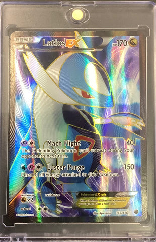 2013 POKEMON B&W PLASMA FREEZE - LATIOS EX FULL ART ULTRA RARE #113/116 - MINT!