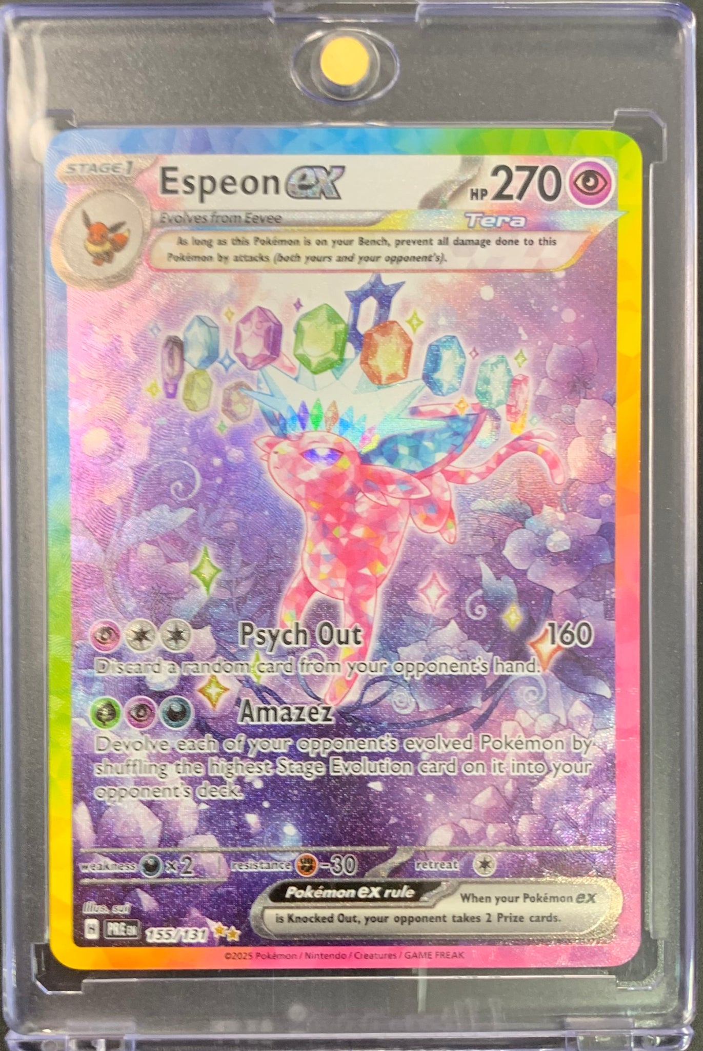 2025 POKEMON PRISMATIC EVOLUTIONS - ESPEON EX SPECIAL ILLUSTRATION RAR Mint Sports Cards & Collectibles 2025 POKEMON PRISMATIC EVOLUTIONS - ESPEON EX SPECIAL ILLUSTRATION RAR Mint Sports Cards & Collectibles