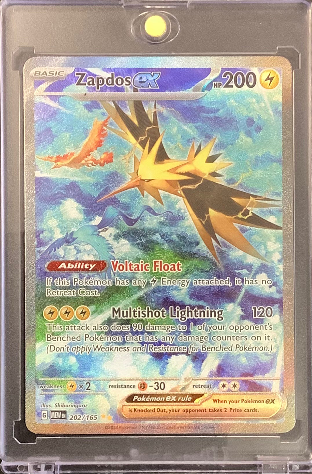 2023 POKEMON S&V 151 - ZAPDOS EX SPECIAL ILLUSTRATION RARE #202/165 - MINT!