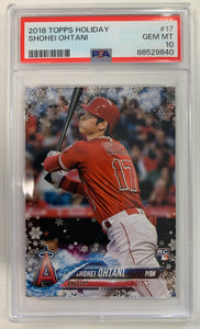 2018 TOPPS HOLIDAY MEGA BASEBALL #17 LOS ANGELES ANGELS - SHOHEI OHTANI ROOKIE CARD GRADED PSA 10 GEM MINT