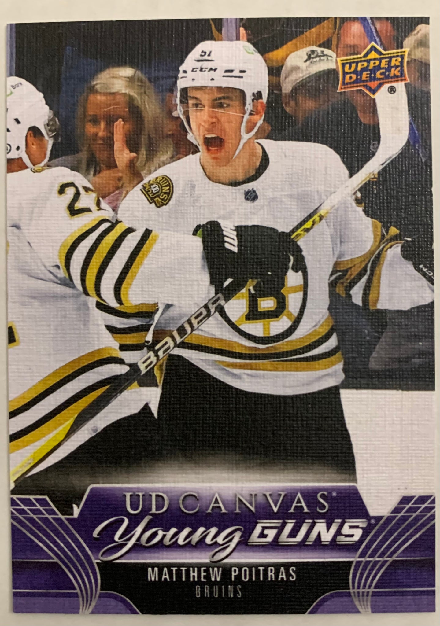 2023-24 UPPER DECK SERIES 2 HOCKEY #C236 BOSTON BRUINS - MATTHEW POITRAS CANVAS YOUNG GUNS ROOKIE