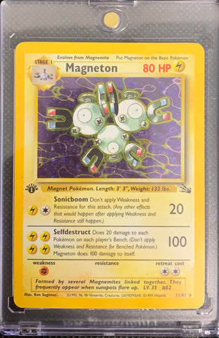 1999 POKEMON FOSSIL SET - MAGNETON HOLO 11/62 FIRST EDITION