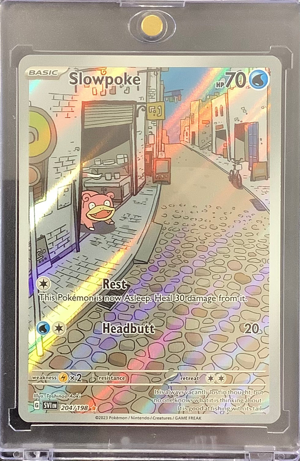 POKEMON SCARLETT & VIOLET BASE - SLOWPOKE SPECIAL ILLUSTRATION RARE 204/198 - MINT