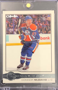 2015-16 UD OPC HOCKEY #R-1 EDMONTON OILERS - CONNOR MCDAVID O-PEE-CHEE GLOSSY ROOKIES ROOKIE CARD - MINT