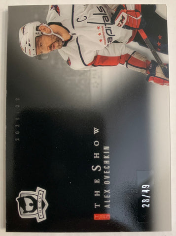 2021-22 UD THE CUP HOCKEY #SB-9 WASHINGTON CAPITALS - ALEX OVECHKIN "THE SHOW" #'D 28/49