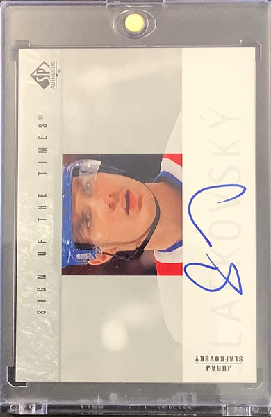 2023-24 UD SP AUTHENTIC HOCKEY #SOTT-SL MONTREAL CANADIENS - JURAJ SLAFKOVSKY SIGN OF THE TIMES AUTO