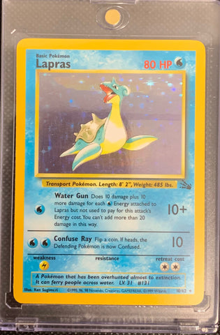 1999 POKEMON FOSSIL SET - LAPRAS HOLO 10/62