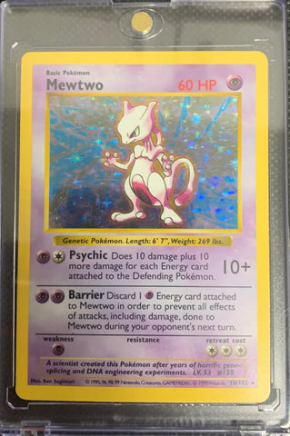 1999 POKEMON BASE SET - MEWTWO 10/102 SHADOWLESS