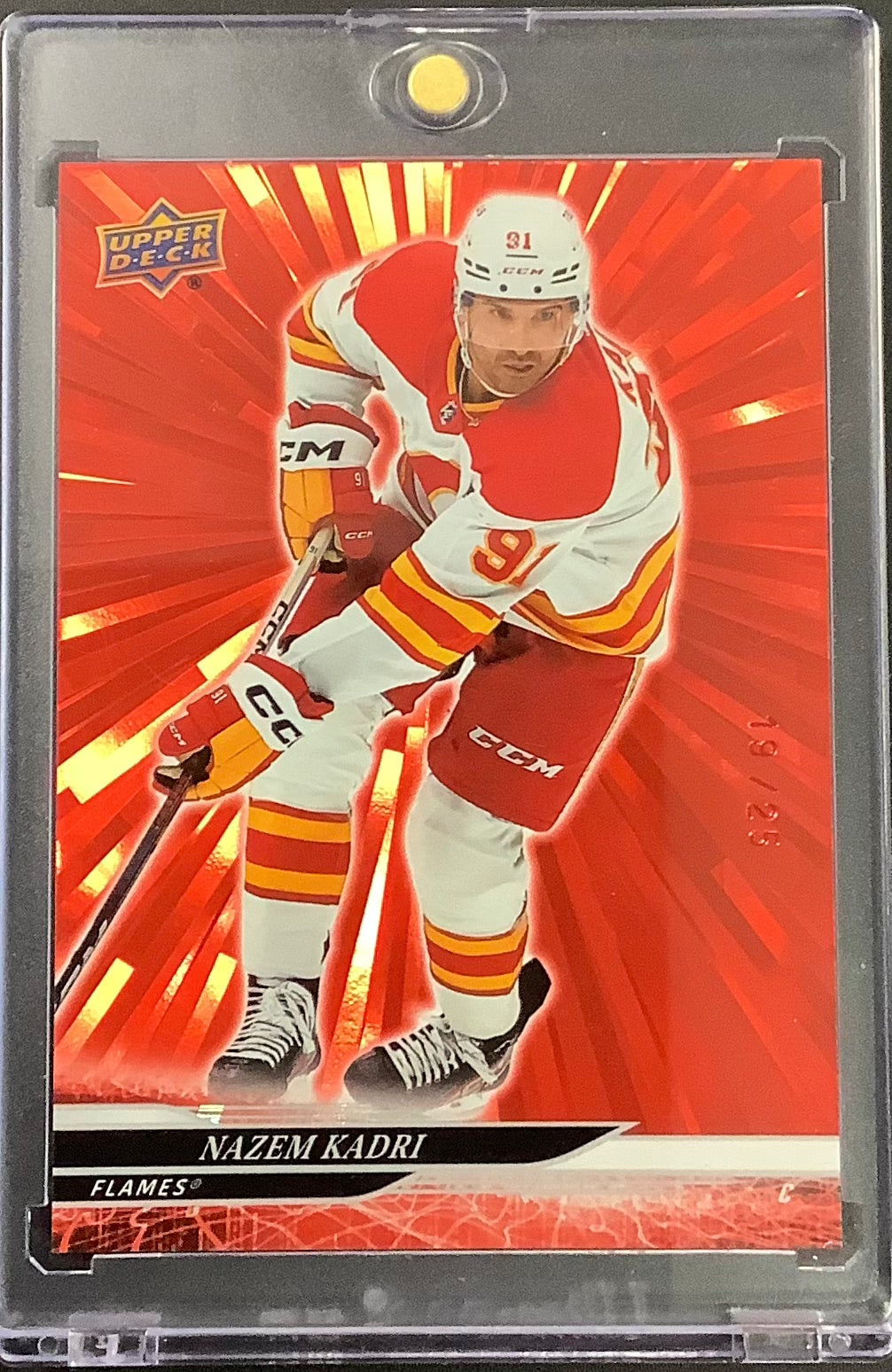 2024-25 UPPER DECK S2 HOCKEY #271 CALGARY FLAMES - NAZEM KADRI RED OUTBURST #'D 19/25