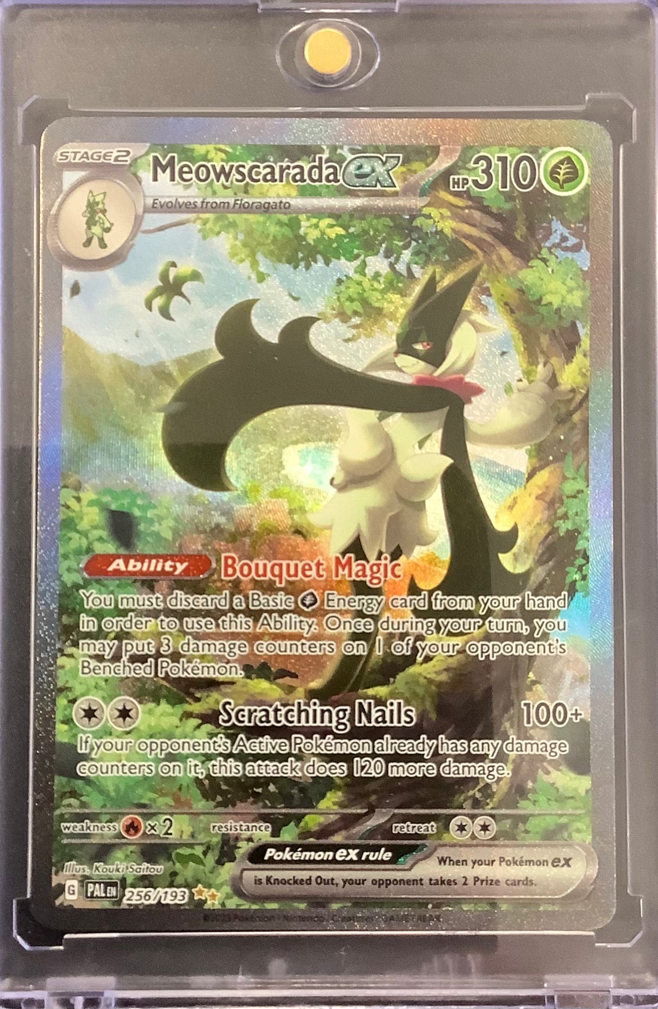 POKEMON S/V PALDEA EVOLVED - MEOWSCARADA EX SPECIAL ILLUSTRATION RARE 256/193 - MINT