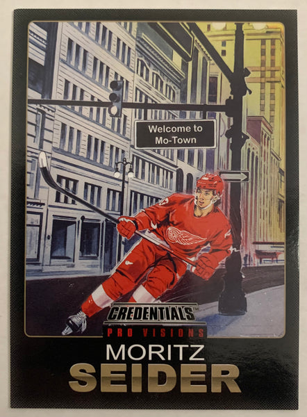 2022-23 UPPER DECK CREDENTIALS HOCKEY #6 OF 10 DETROIT RED WINGS - MORITZ SEIDER PRO VISION SSP