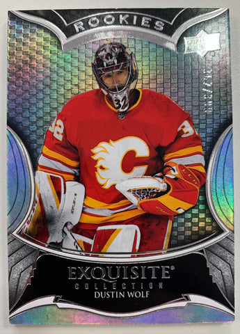 2023-24 UD BLACK DIAMOND HOCKEY #R-DW CALGARY FLAMES - DUSTIN WOLF EXQUISITE COLLECTION ROOKIE #'D 362/399