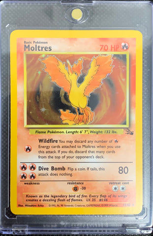 1999 POKEMON FOSSIL SET - MOLTRES HOLO 12/62