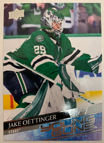 2020-21 UPPER DECK HOCKEY #246 DALLAS STARS - JAKE OETTINGER YOUNG GUNS ROOKIE CARD
