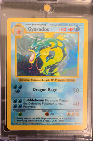 1999 POKEMON BASE SET - GYARADOS 6/102 SHADOWLESS