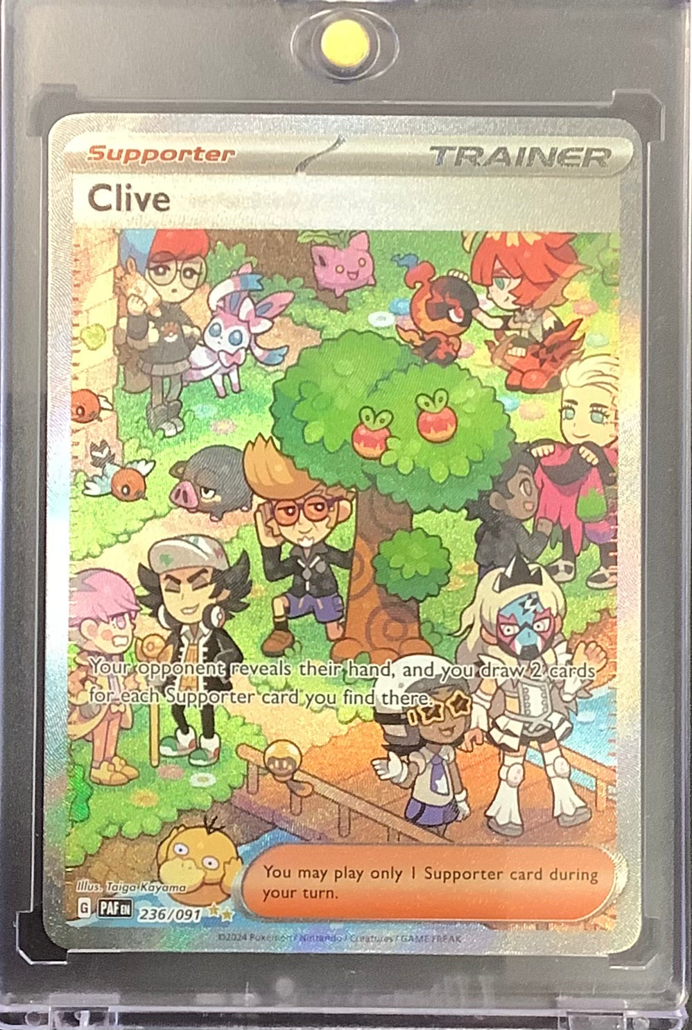 POKEMON S/V PALDEAN FATES - CLIVE SPECIAL ILLUSTRATION RARE 236/091 - MINT