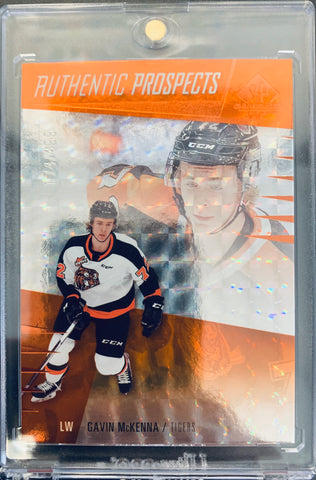 2023-24 UPPER DECK CHL SP GAME USED HOCKEY #44 - GAVIN MCKENNA AUTHENTIC PROSPECTS ROOKIE #D 174/499