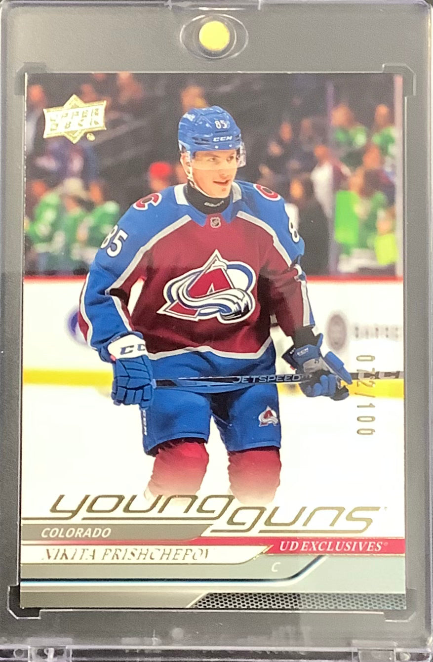 2024-25 UPPER DECK S2 HOCKEY #462 - NIKITA PRISHCHEPOV YOUNG GUNS EXCLUSIVES ROOKIE CARD #'D 072/100 - MINT!