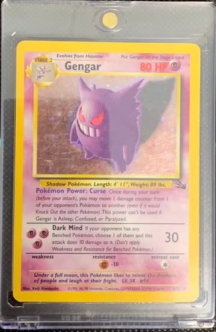1999 POKEMON FOSSIL SET - GENGAR HOLO 5/62