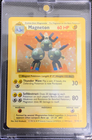 1999 POKEMON BASE SET - MAGNETON 9/102 SHADOWLESS