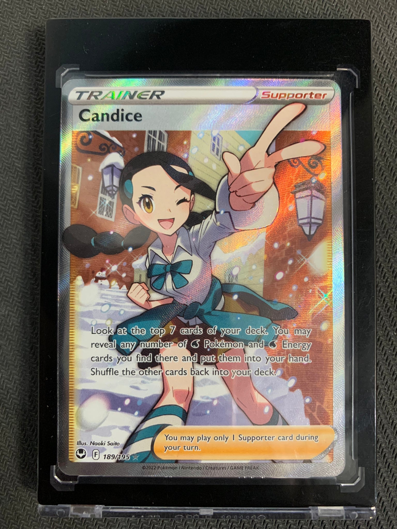 POKEMON SW&SH SILVER TEMPEST - CANDICE FULL ART TRAINER RARE - 189/195 Mint Sports Cards & Collectibles POKEMON SW&SH SILVER TEMPEST - CANDICE FULL ART TRAINER RARE - 189/195 Mint Sports Cards & Collectibles