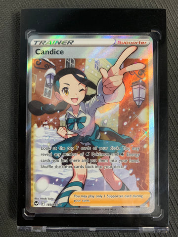 POKEMON SW&SH SILVER TEMPEST - CANDICE FULL ART TRAINER RARE - 189/195 - MINT