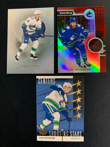 UPPER DECK HOCKEY VANCOUVER CANUCKS - ELIAS PETTERSSON LOT OF 3