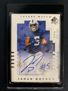 2022 UD GOODWIN CHAMPIONS #00T-JD WASHINGTON FOOTBALL TEAM - JAHAN DATSON FUTURE WATCH AUTO NUMBERED 200/299