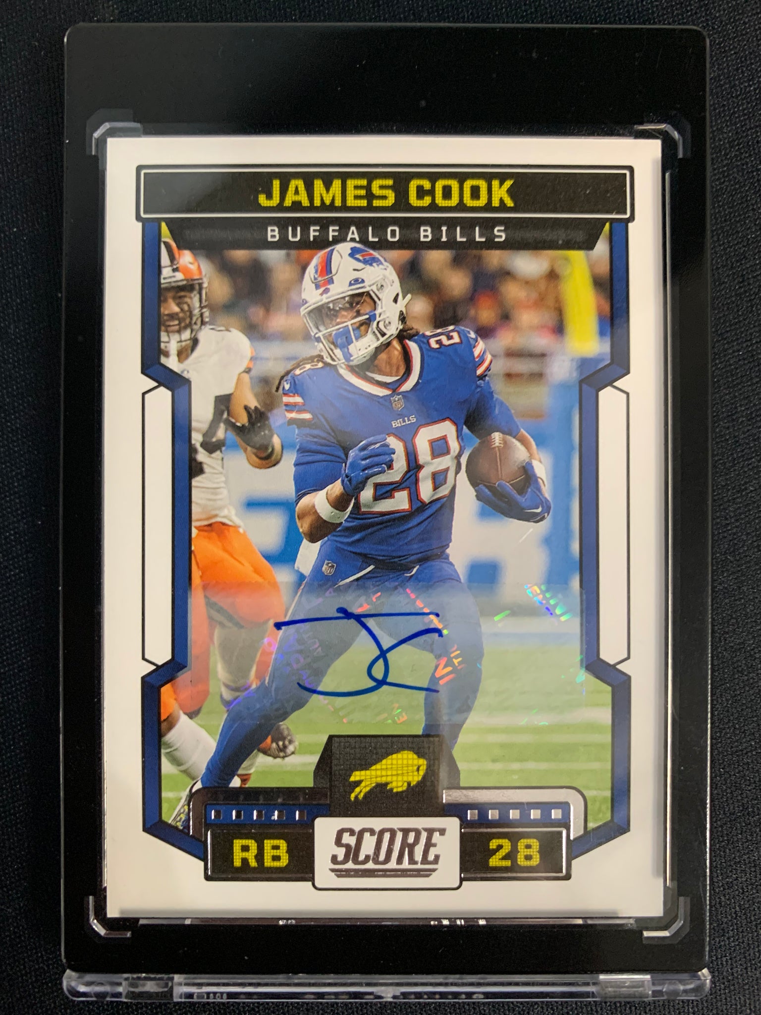 2023 PANINI SCORE FOOTBALL #264 BUFFALO BILLS - JAMES COOK  AUTOGRAPH