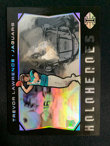 2021 PANINI ILLUSIONS FOOTBALL #HHTL-3 JACKSONVILLE JAGUARS - TREVOR LAWRENCE HOLOHEROES ROOKIE SP INSERT