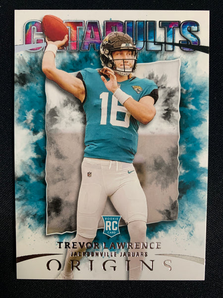 2021 PANINI ORIGINS FOOTBALL #C-16 JACKSONVILLE JAGUARS - TREVOR LAWRENCE CATAPULTS ROOKIE CARD