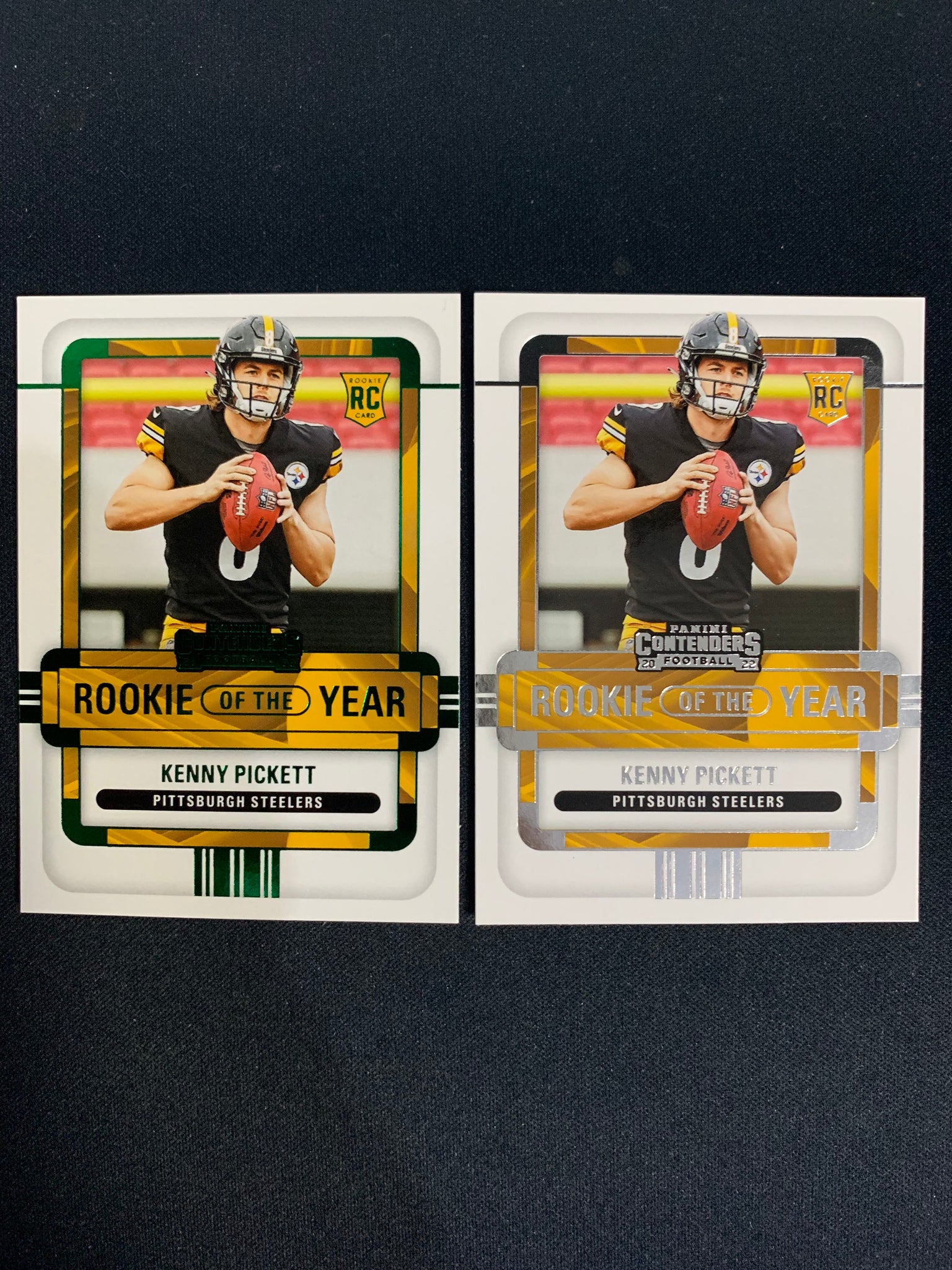 KENNY PICKETT - PITTSBURGH STEELERS -  PANINI FOOTBALL ROOKIE LOT OF 2