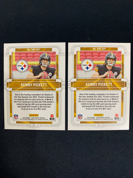 KENNY PICKETT - PITTSBURGH STEELERS -  PANINI FOOTBALL ROOKIE LOT OF 2