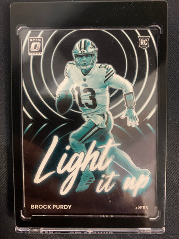 2022 PANINI DONRUSS OPTIC FOOTBALL #LU-20 SAN FRANCISCO 49ERS - BROCK PURDY OPTIC LIGHT IT UP ROOKIE