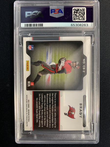 2021 PANINI OBSIDIAN FOOTBALL #CB2 TAMPA BAY BUCCANEERS - TOM BRADY COLOR BLAST BLACK SSP GRADED PSA 10 GEM MINT